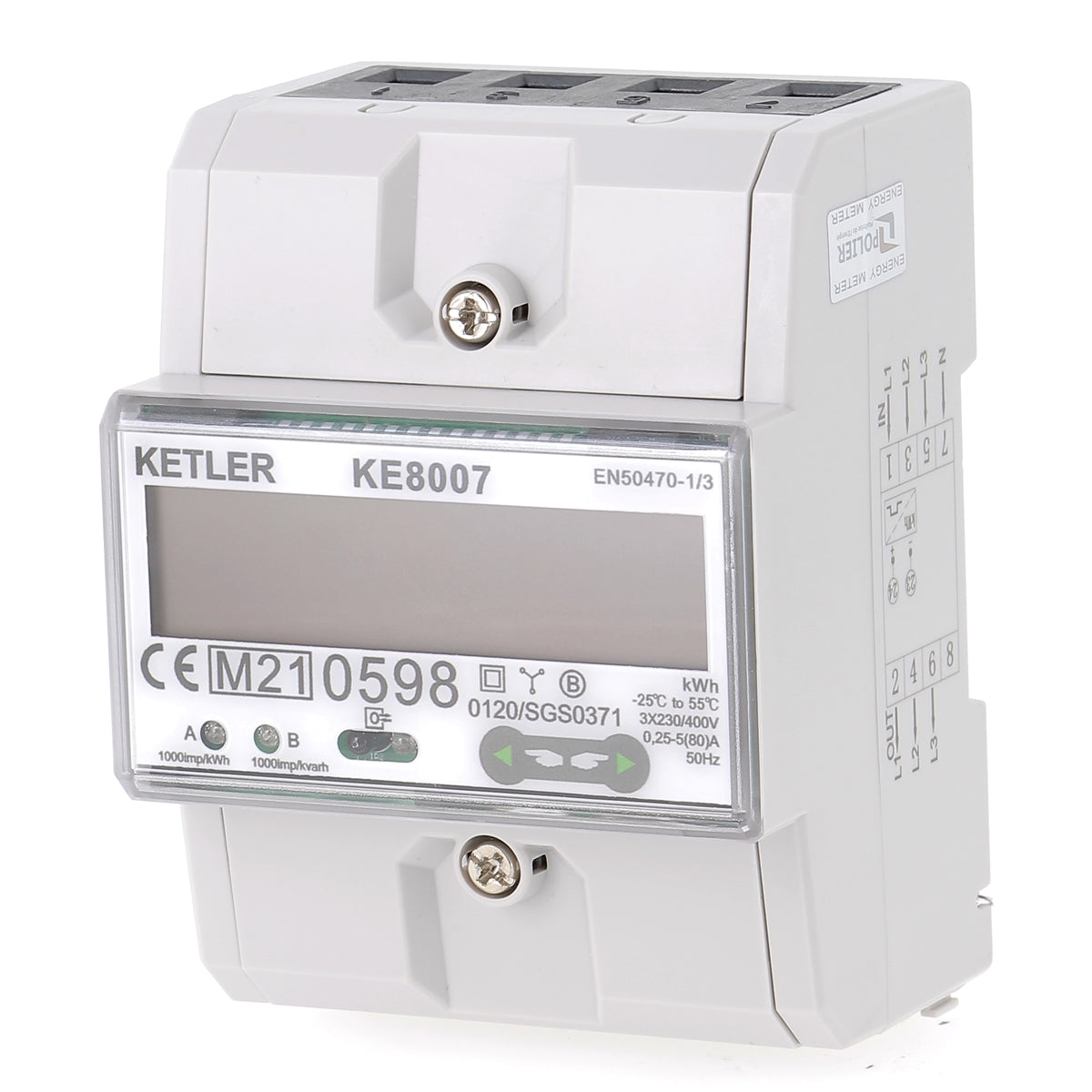 Compteur électrique modulaire tétra 80A conforme MID - KE8007 – VOLTEBOX :  N°1 du comptage électrique