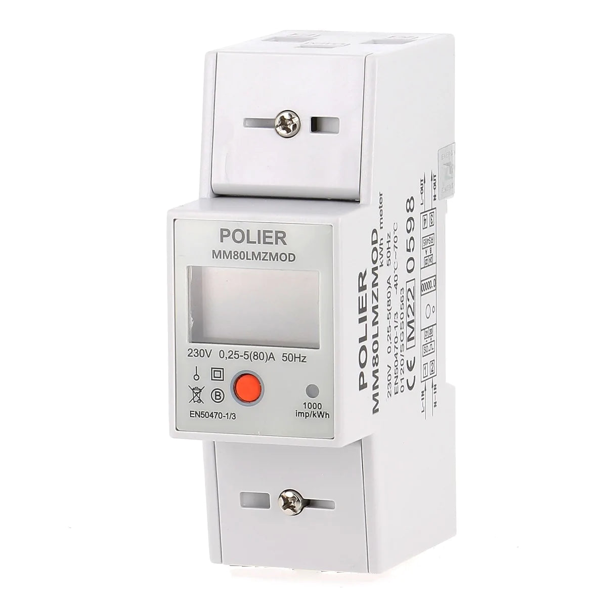 POLIER - MM80LMZMOD : Compteur électrique modulaire - Monophasé 100 A –  VOLTEBOX : N°1 du comptage électrique