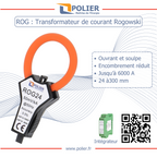POLIER - Transformateur d'Intensité ouvrant Rogowski - Intensité max 6000 A - Longueur câble 3 m