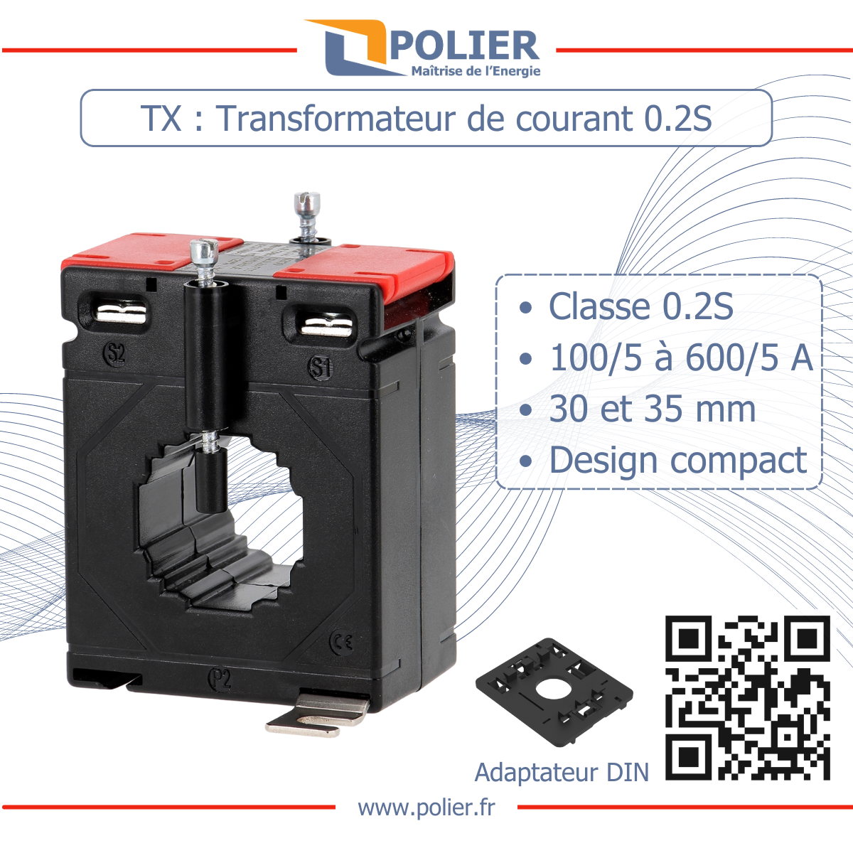 POLIER - Transformateur d'Intensité - Classe 0,2S