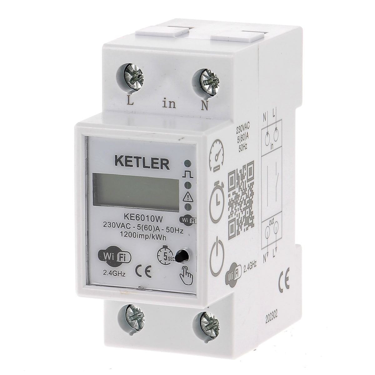 KETLER KE6010W - Compteur contacteur électrique - Monophasé 60 A - vue 3