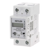 KETLER - KE6010W : Compteur contacteur électrique modulaire KETLER - Monophasé 60 A - Mesure directe - WIFI - Compatible SMART LIFE et TUYA