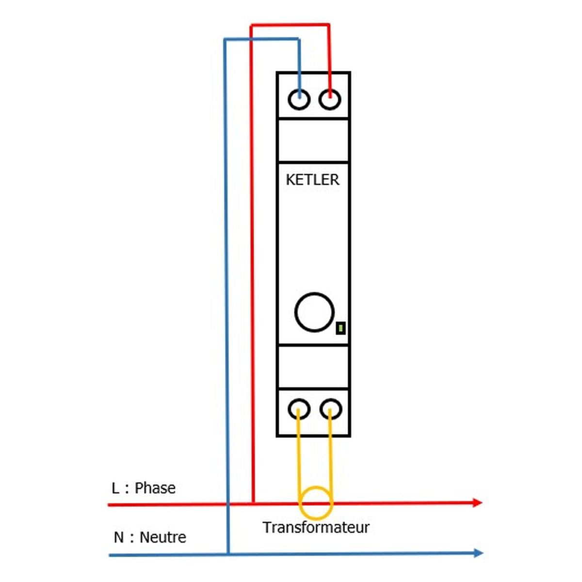 KETLER KE6309W - Compteur électrique - Monophasé 63 A avec Transformateur d'Intensité - vue 3