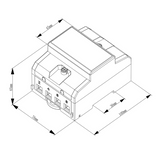 KETLER - KETR8002 : Compteur électrique modulaire KETLER - Tétra 80 A - Certifié MID - Sortie d'impulsion - Simple tarif