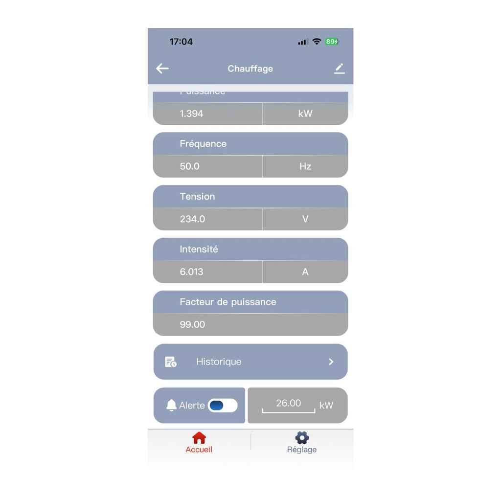 POLIER MM5E5C - Éco-compteur Wi-Fi 5 postes avec 5 TC ouvrants