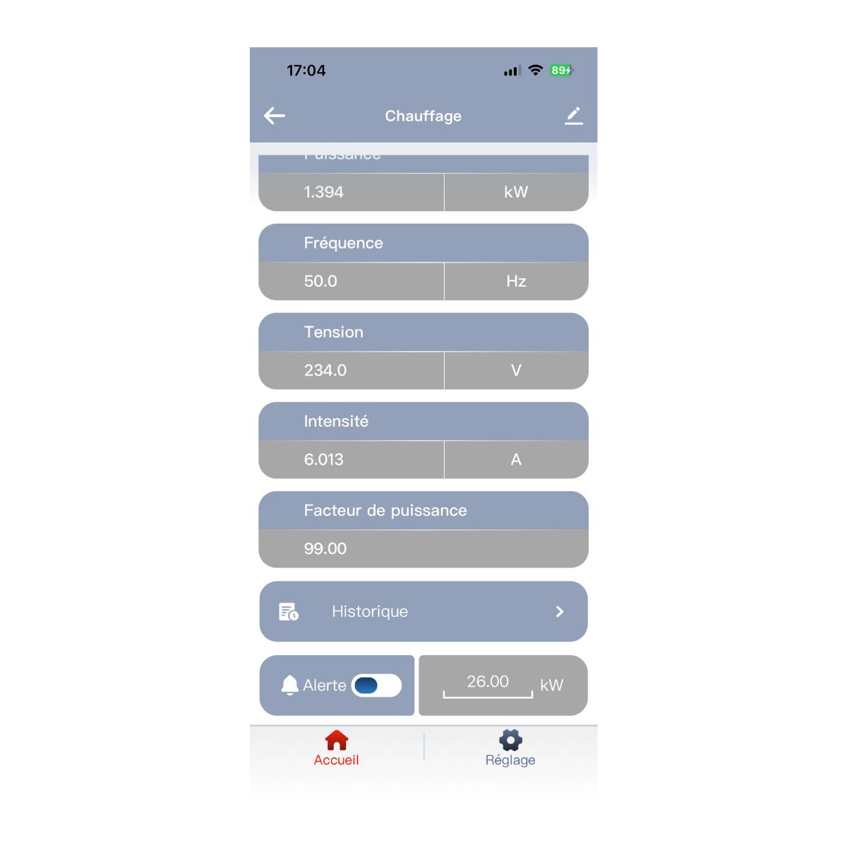 POLIER MM5E5C - Éco-compteur Wi-Fi 5 postes avec 5 TC ouvrants