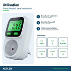 KETLER MS116TOP - Wattmètre prise 16 A - Utilisation