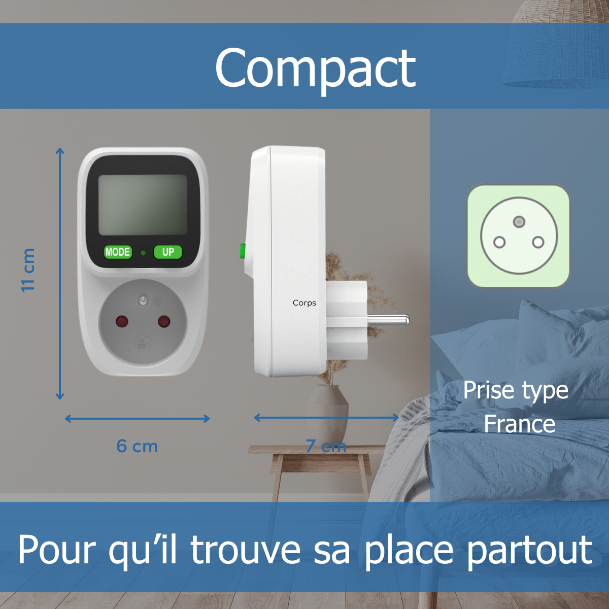 KETLER MS116TOP - Compteur électrique prise mobile - Wattmètre - vue 2
