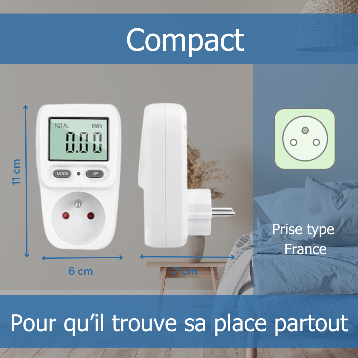 KETLER MS216TOP - Compteur électrique prise mobile (2 pcs) - Wattmètre - vue 2