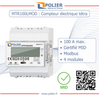 POLIER MTR100LMOD - Compteur électrique - Tétra 100 A - vue 2