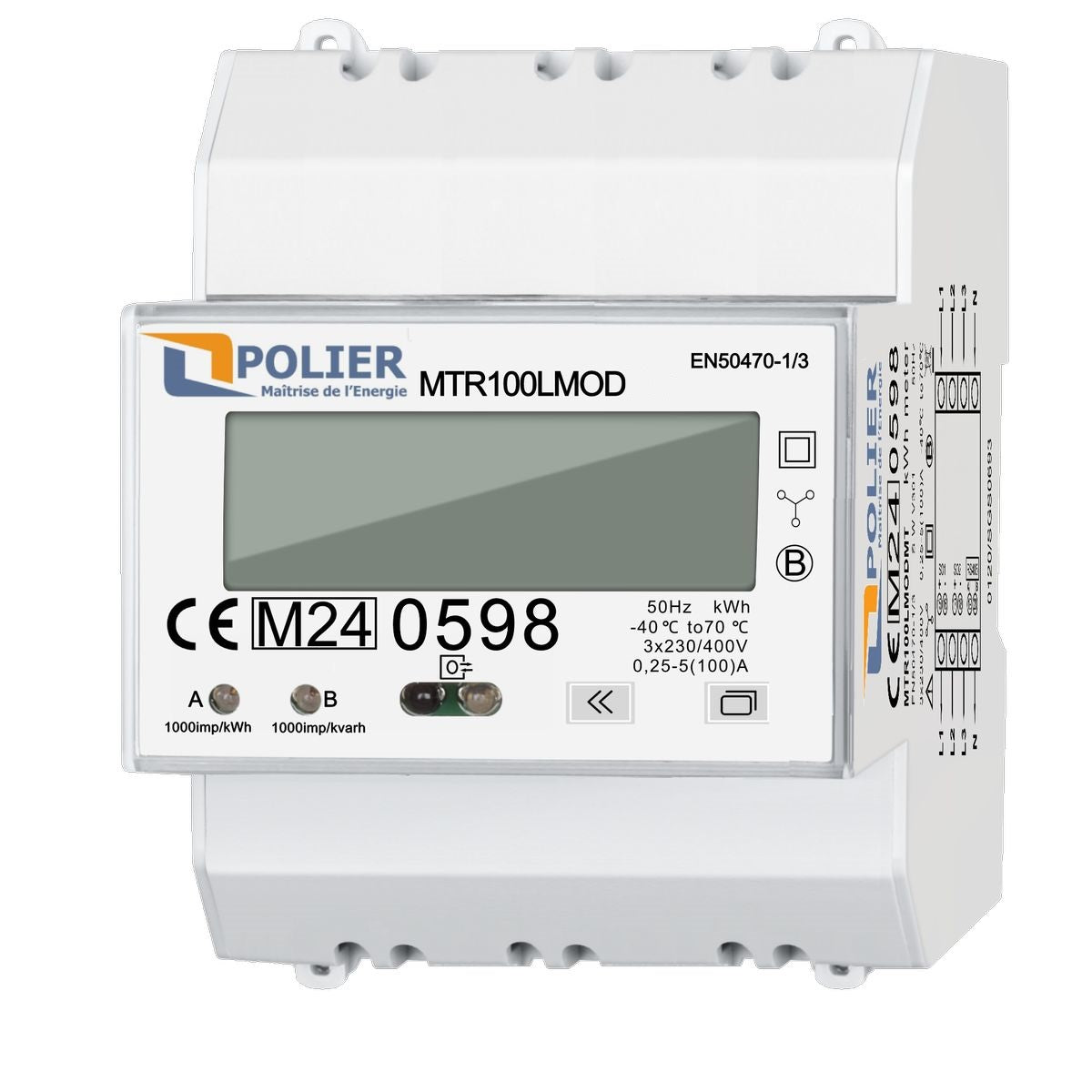 POLIER MTR100LMOD - Compteur électrique - Tétra 100 A