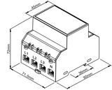 POLIER - MTR100LMOD : Compteur électrique modulaire - Tétra 100 A - Certifié MID - Simple tarif - Modbus RS485 - Sortie d'impulsion - Affichage LCD