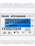 POLIER - MTR100LMOD : Compteur électrique modulaire - Tétra 100 A - Certifié MID - Simple tarif - Modbus RS485 - Sortie d'impulsion - Affichage LCD