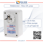 POLIER PANDA15X2 - Filtre CPL Linky et électricité sale - Prise femelle 16A - vue 3