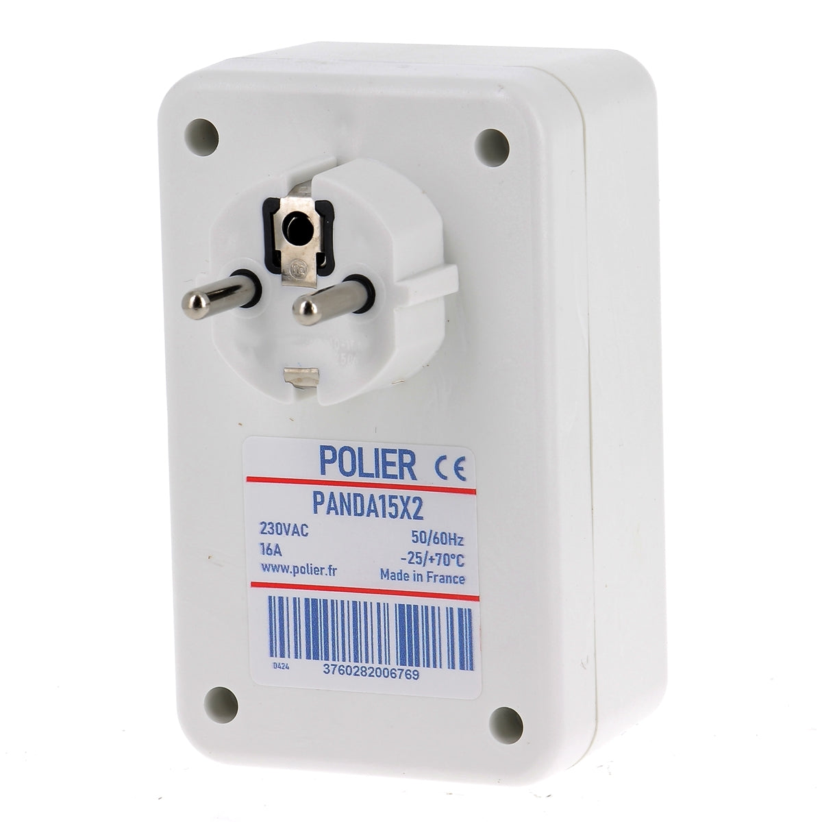 POLIER PANDA15X2 - Filtre CPL Linky et électricité sale - Prise femelle 16A