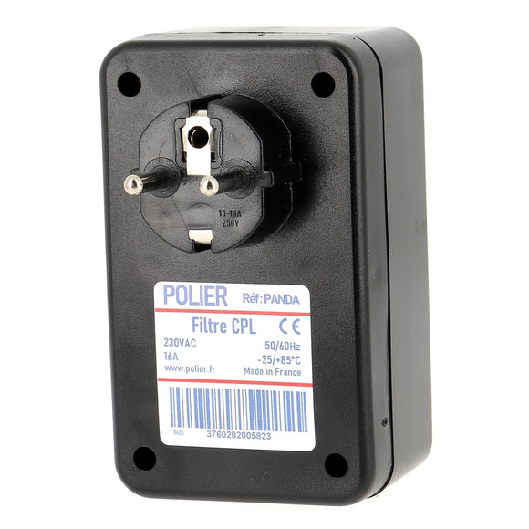 POLIER - PANDA15X2 : Filtre CPL Linky et électricité sale - Prise femelle 16A - Condo 15µF classe X2