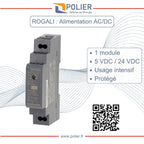 POLIER ROGALI5 - Alimentation rail DIN AC/DC 5 VDC