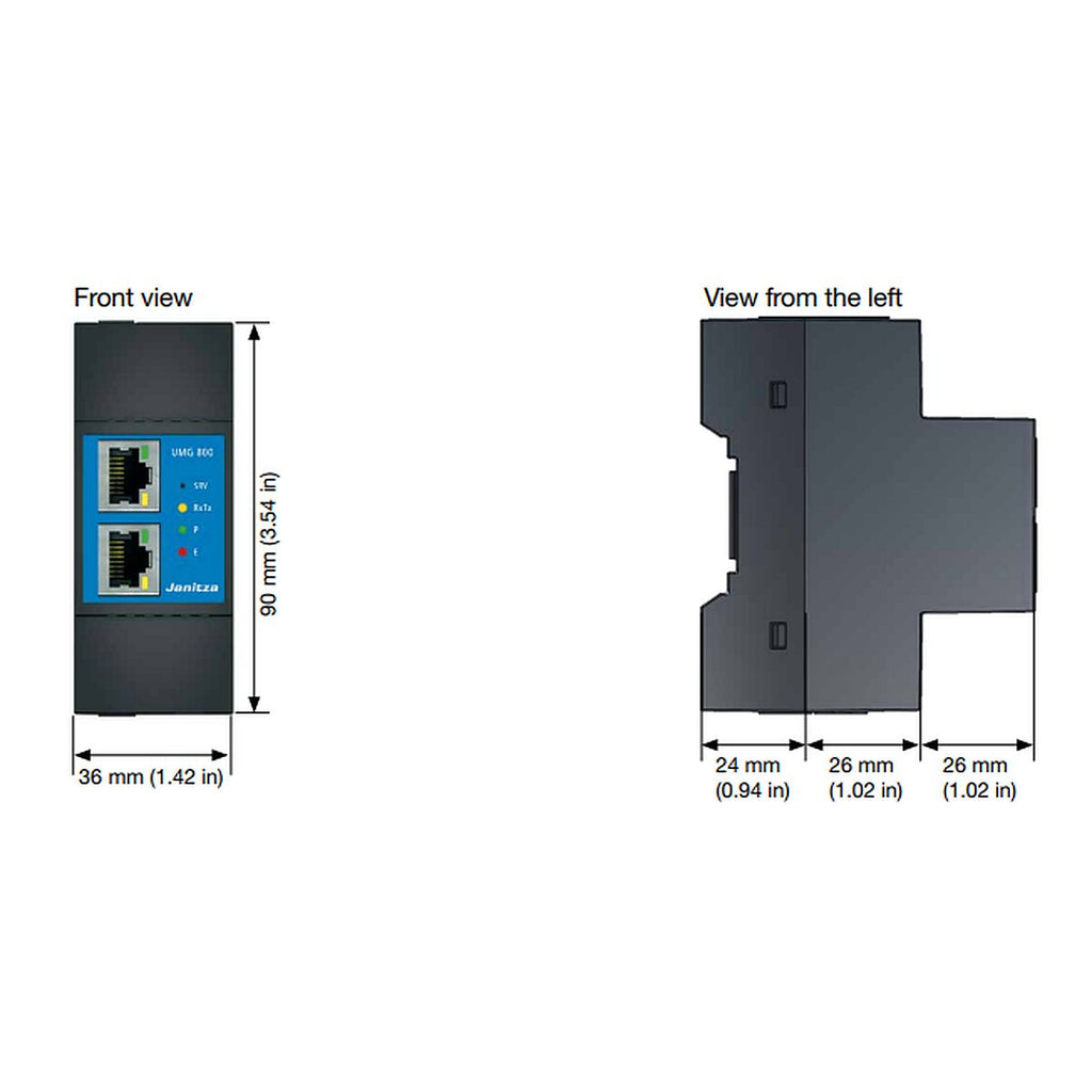 JANITZA 5238002 - Centrale de mesure modulaire UMG 800 - Mémoire 4 GB - vue 4