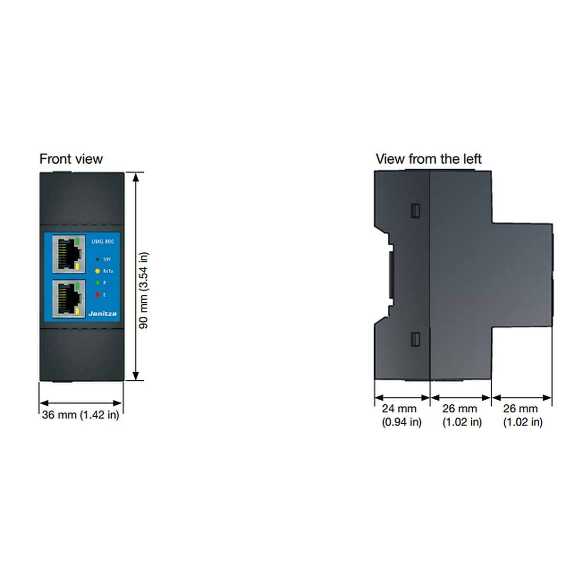 JANITZA 5238002 - Centrale de mesure modulaire UMG 800 - Mémoire 4 GB - vue 4