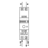 KETLER - KE8003 : Compteur électrique modulaire KETLER - Monophasé 80 A - Remise à zéro partielle - Sortie d'impulsion - Affichage LCD