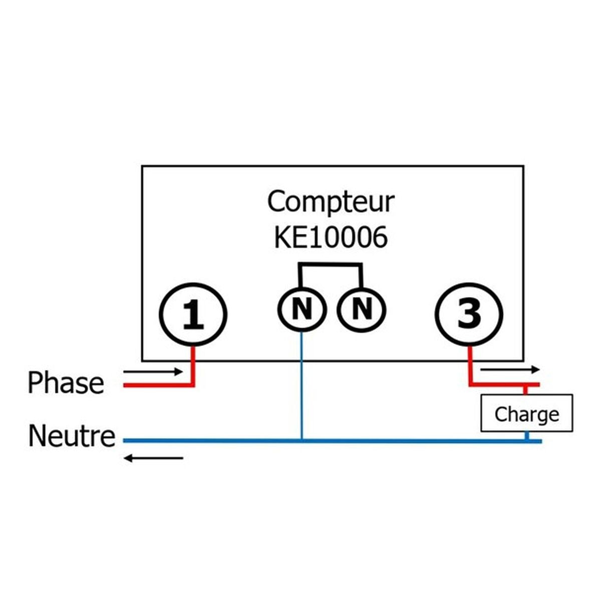 KETLER KE10006 - Compteur électrique - Monophasé multifonctions 100 A - vue 3