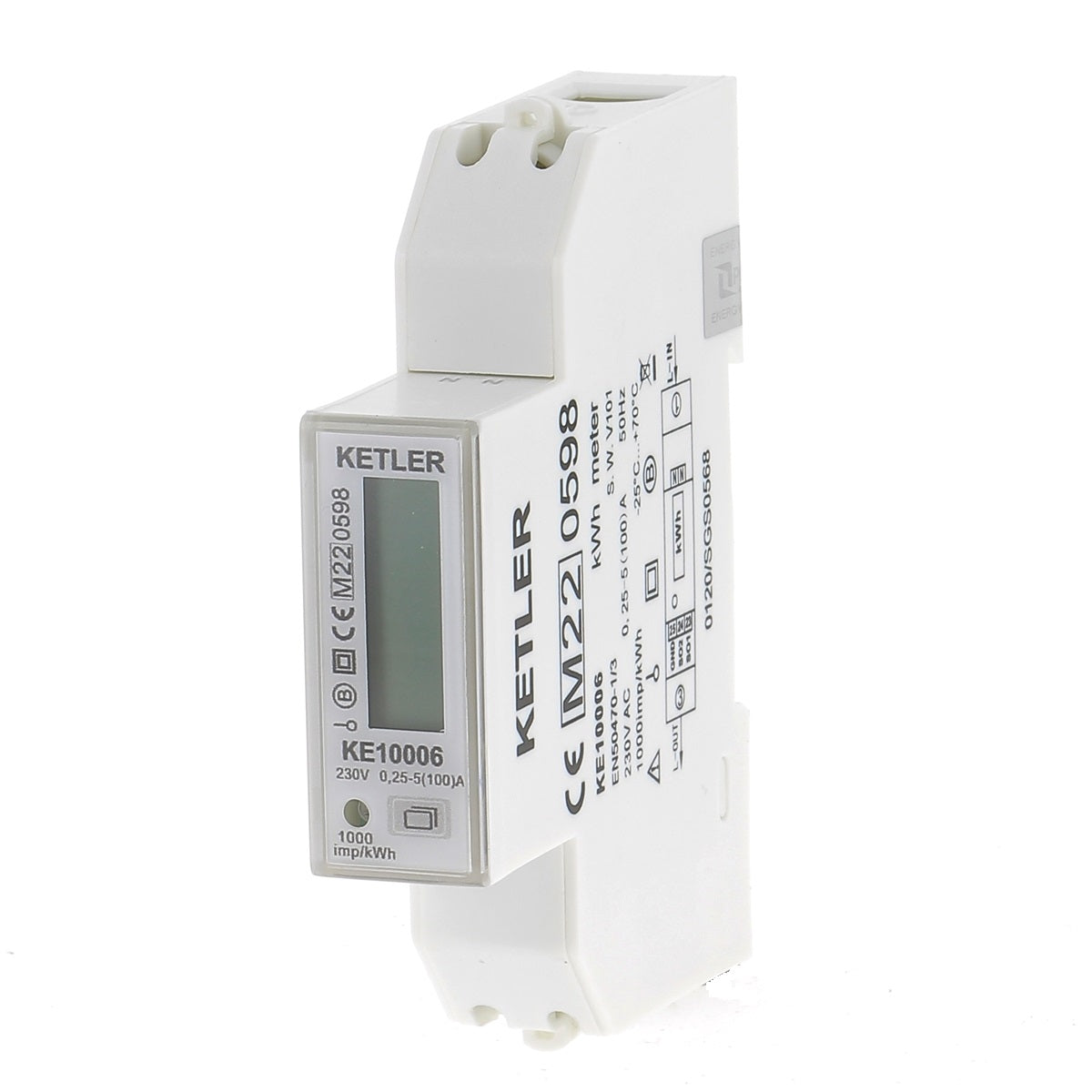 KETLER KE10006 - Compteur électrique - Monophasé multifonctions 100 A