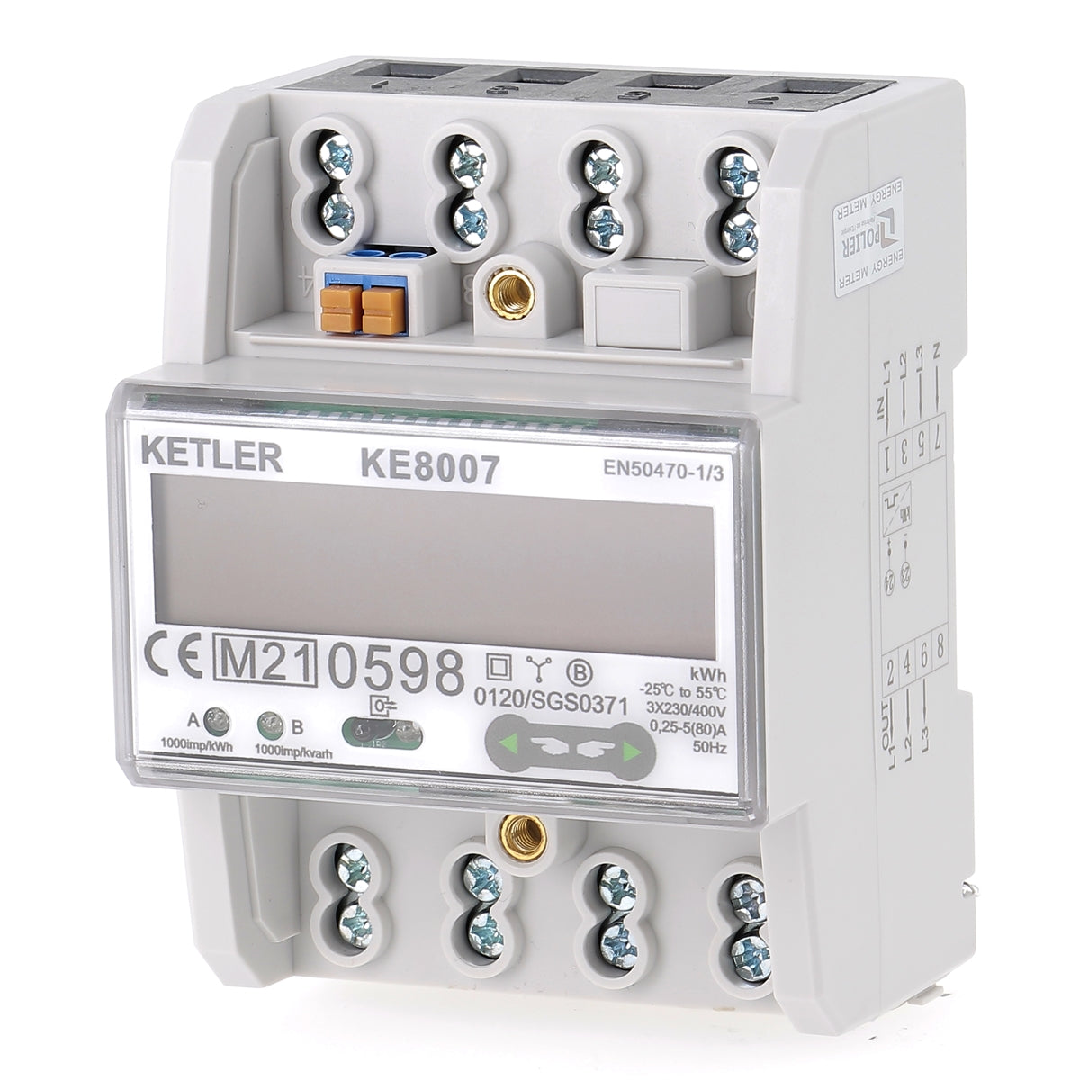 KETLER - KE10008 : Compteur électrique modulaire KETLER - Monophasé mu –  VOLTEBOX : N°1 du comptage électrique