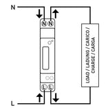 ALGODUE - 111000010001VOL : Compteur électrique modulaire - Monophasé 40A - Certifié MID - Sortie d'impulsion - UEC40-2C