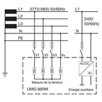 JANITZA - Centrale de mesure UMG 96RM - Tri/tétra - 2 sorties num. - Modbus RS485