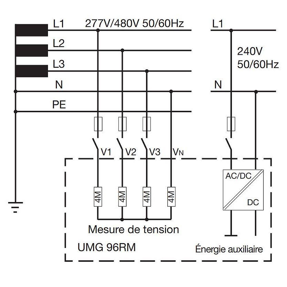 JANITZA - Centrale de mesure UMG 96RM-E - Tri/tétra - 256 Mo de mémoire