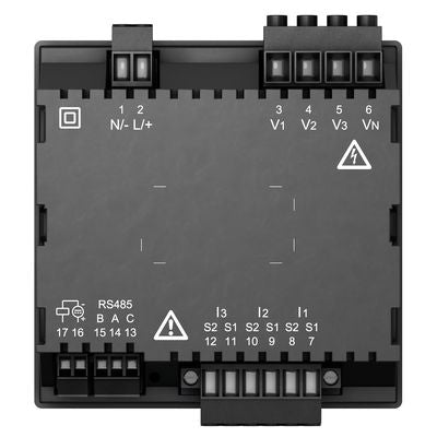 5234001 vue arrière centrale de mesure en façade Modbus RTU JANITZA