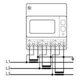 Compteur électrique triphasé/tétra 5 ou 1 A (TC) double tarif MID Mbus UEM1P5-D M  - 1101 0005 0001VOL