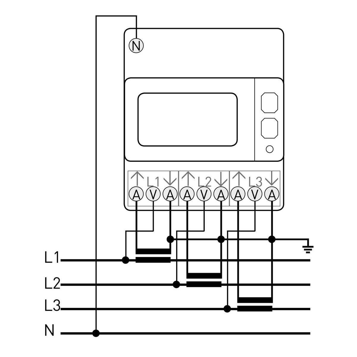 ALGODUE 110100090001VOL - Compteur électrique - Tétra 5 ou 1 A (TC) - vue 3