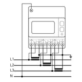 Compteur électrique tétra 5 ou 1 A (TC) double tarif MID Modbus UEM1P5-4D R  - 1101 0001 0001VOL