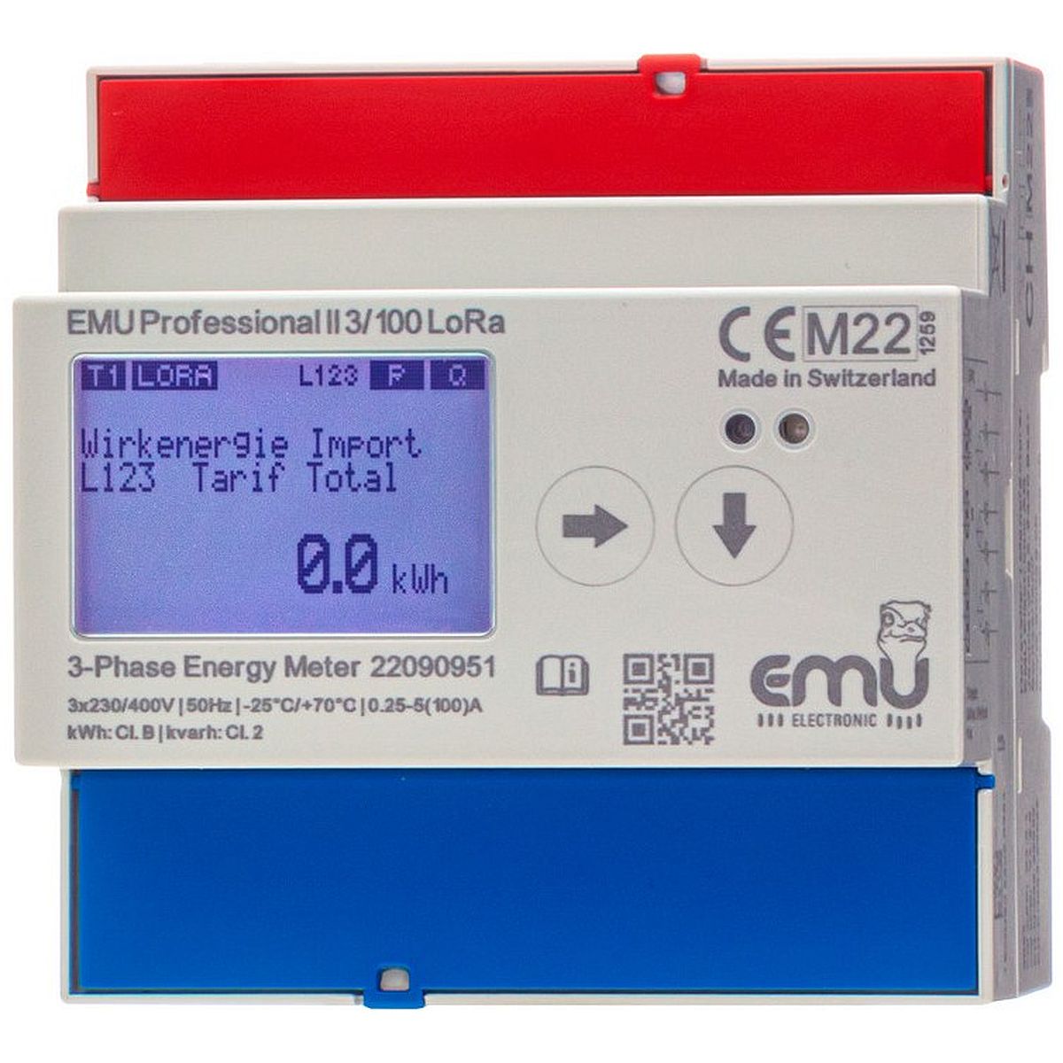 EMU P20A000LO - Compteur électrique - Triphasé/tétra 100 A