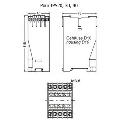 Dimensions IPS20, 30, 40 Sommateur POLIER