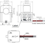 POLIER - ECS161001102 : Transformateur d'Intensité ouvrant CLIP - 100/1 A - Famille ECS16 - Diamètre 16 mm - Classe 1 - 0,2 VA - Longueur fil : 3 mètres