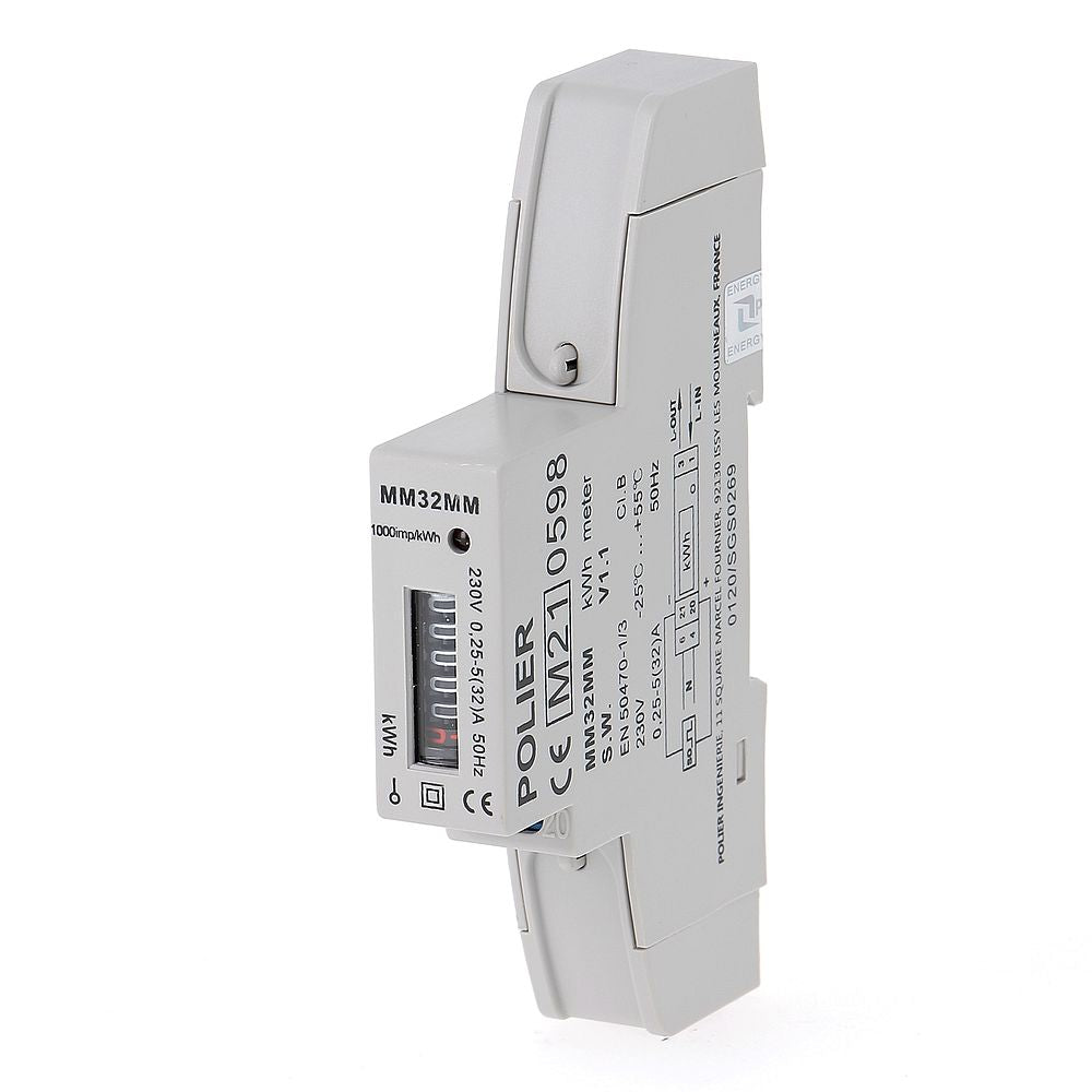 POLIER MM32MM - Compteur électrique - Monophasé 32 A - vue 4