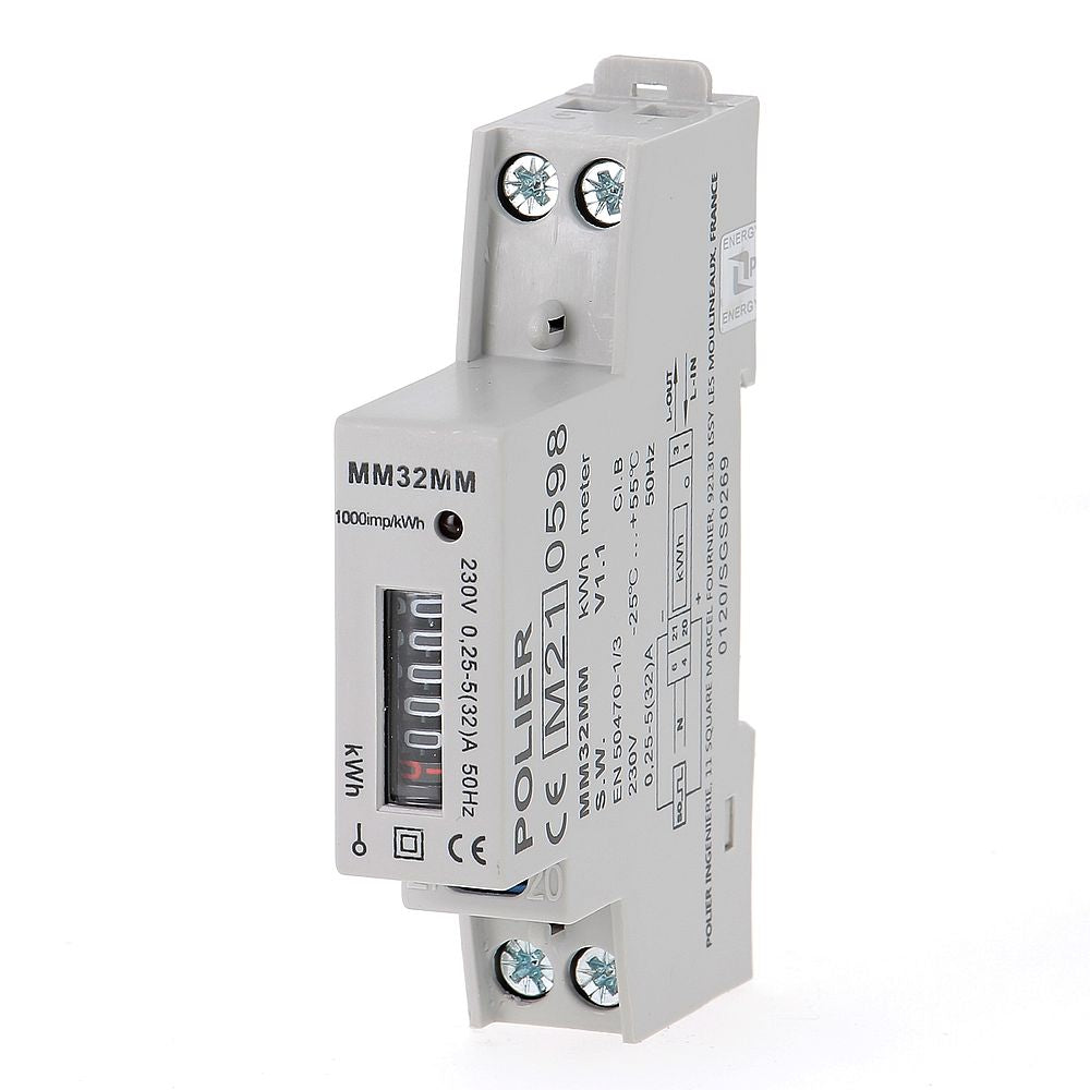 POLIER MM32MM - Compteur électrique - Monophasé 32 A