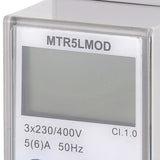 POLIER - MTR5LMOD : Compteur électrique modulaire - Tetra 5 ou 1 A (TC) - Simple tarif - Modbus RS485 - Sortie d'impulsion- Affichage LCD