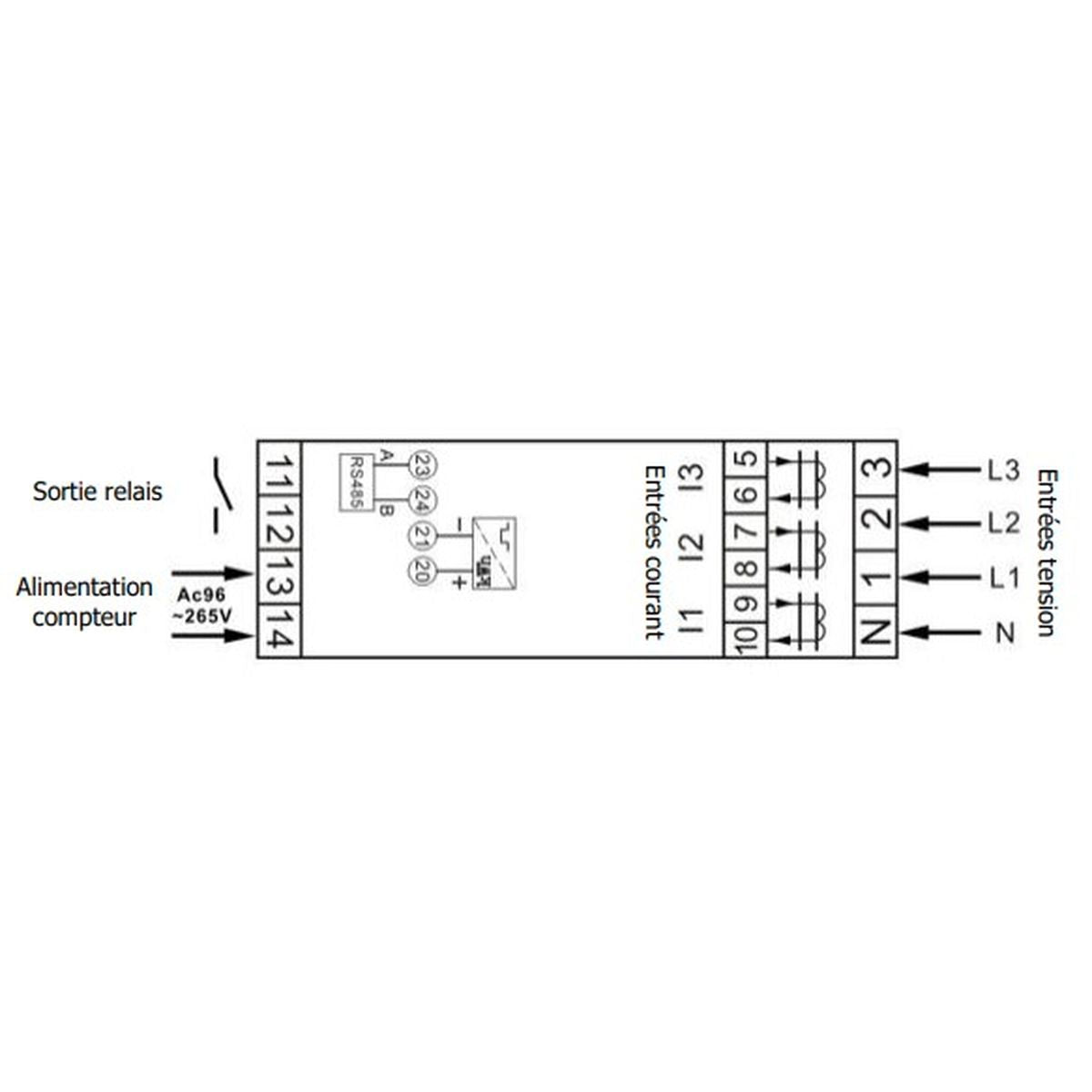 POLIER MTR5LMOD - Compteur électrique - Tétra 5 ou 1 A (TC) - vue 3