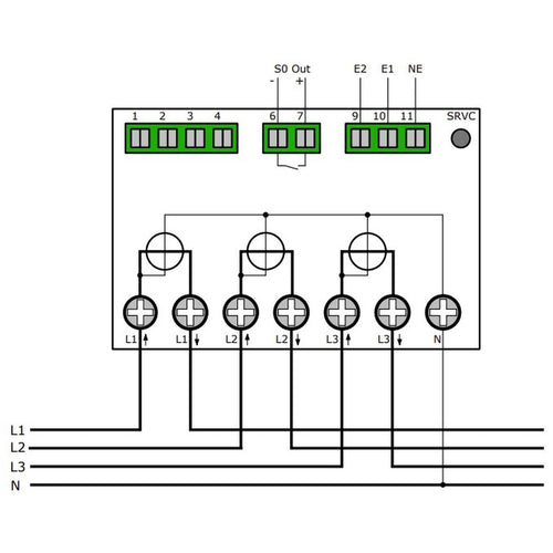 EMU P20A000LO - Compteur électrique - Triphasé/tétra 100 A - vue 2