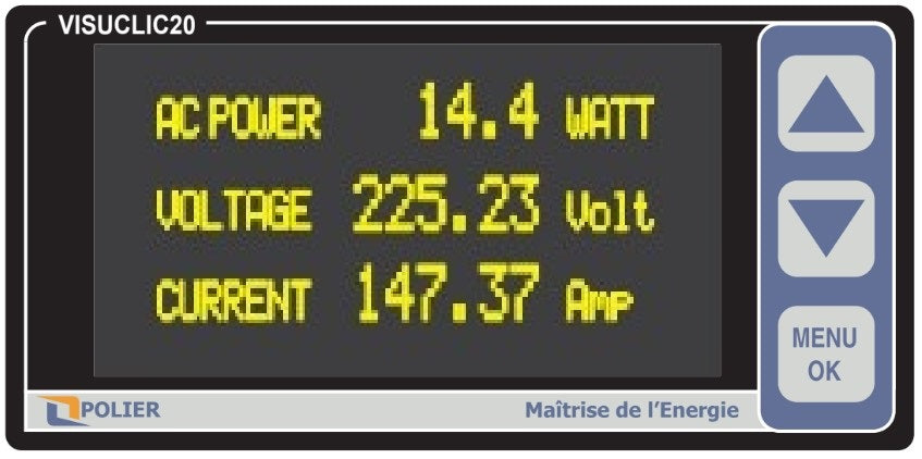 POLIER VISUCLIC20 - Afficheur RS485 Modbus - 20 compteurs Max - vue 5